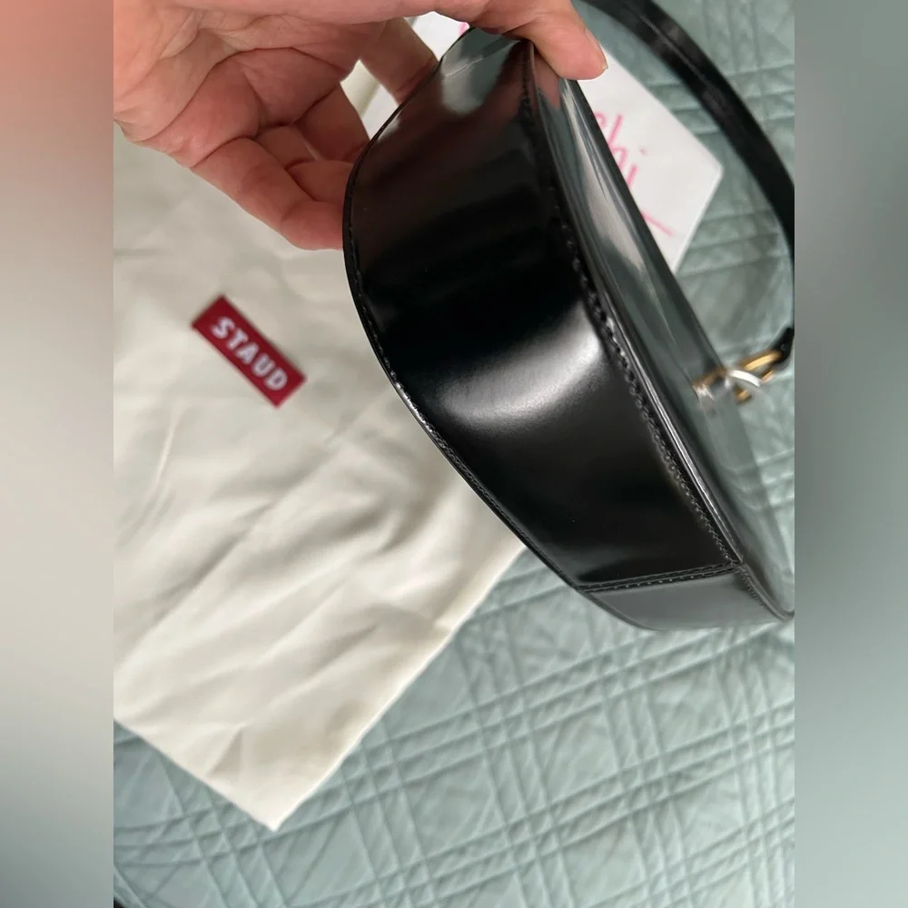 STAUD Black Leather Shoulder Bag - Picture 8 of 14